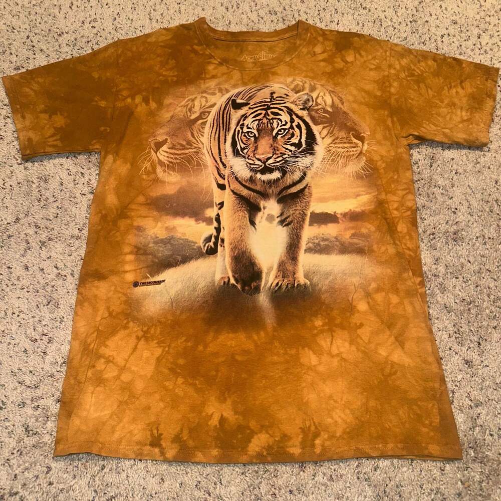 The Mountain Tiger Wildlife Tie-Dye Graphic T-Shirt